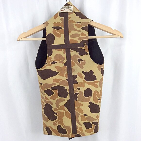 Vintage Cabelas Neoprene Camo Dog Vest Hunting Sydney Nebraska 80s Zip Size XXL - Picture 2 of 9